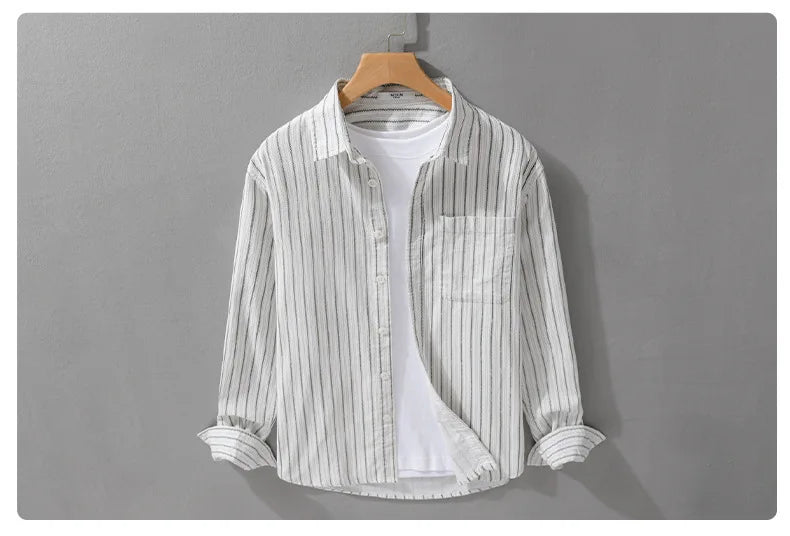 Camicia Righe Cotone Uomo